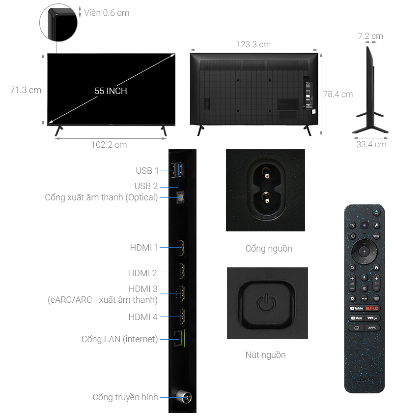 Top 3 Tivi Sony 4K Kích Thước 55 Inch và 65 Inch Được Ưa Chuộng Nhất Cho Phòng Khách Năm 2025