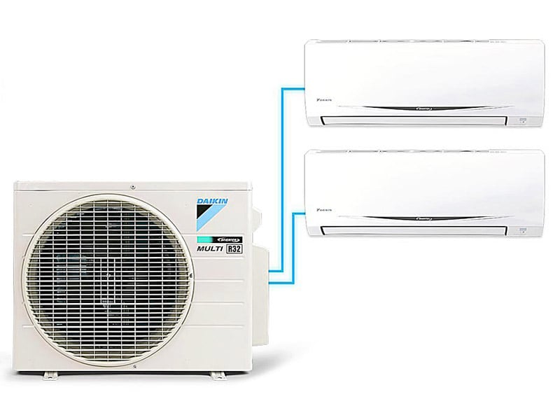 Hệ thống máy lạnh Daikin Multi S inverter 3.0 Hp 1 dàn nóng MKC70SVMV, 2 dàn lạnh CTKC35RVMV+CTKC50SVMV