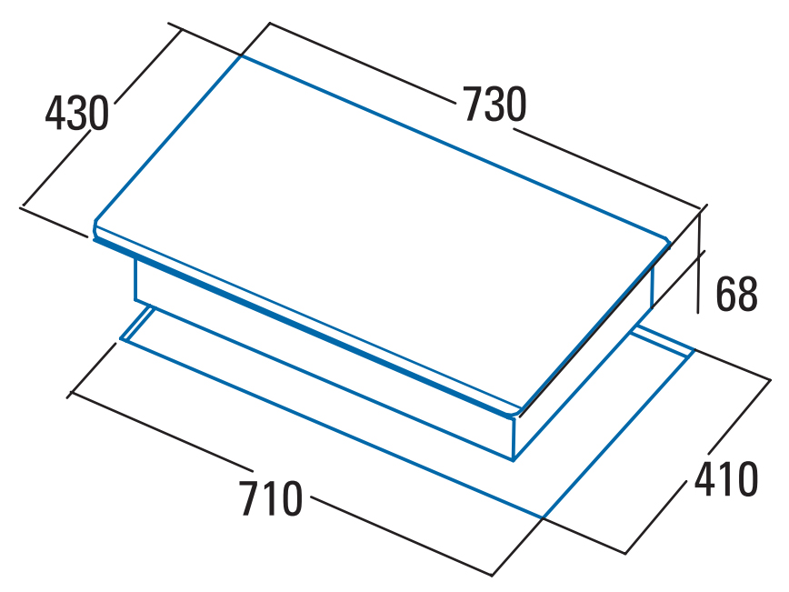 kich-thuoc-bep-tu-cata-ib-073-dc Bếp từ Cata IB 073 BK