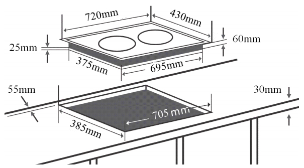 kich-thuoc-bep-tu-chefs-eh-dih866g Bếp từ Chefs EH-DIH866G