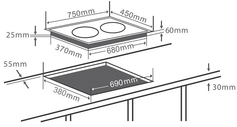 kich-thuoc-bep-tu-doi-chefs-eh-dih890n Bếp từ Chefs EH-DIH890N