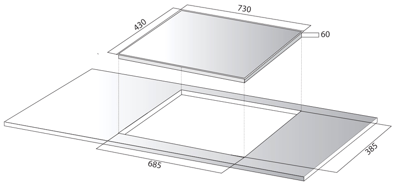 kich-thuoc-bep-tu-kocher-di-881ge Bếp từ Kocher DI-881GE