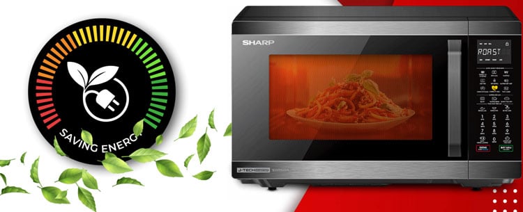 lò vi sóng có nướng Sharp R C932XVN BST tiết kiệm điện năng hiệu quả nhờ công nghệ Inverter