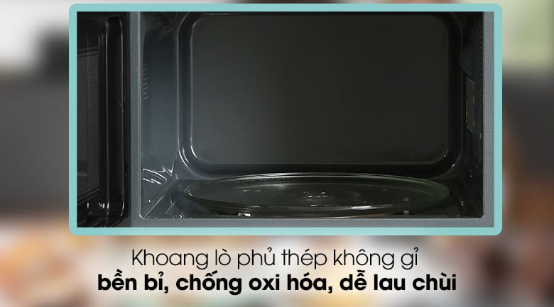 Lò vi sóng R 32A2VN S có khoang lò rộng, dễ vệ sinh