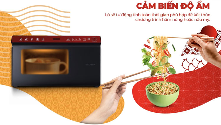 Lò vi sóng Sharp R 2235H có cảm biến độ ẩm thông minh Lò vi sóng Sharp R 2235H có cảm biến độ ẩm thông minh