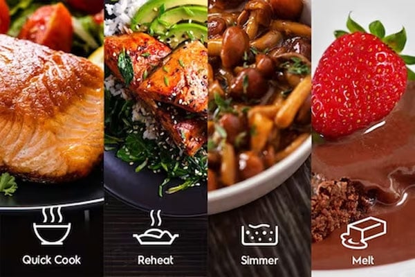 lò vi sóng Electrolux EMM23D22B có nhiều chức năng