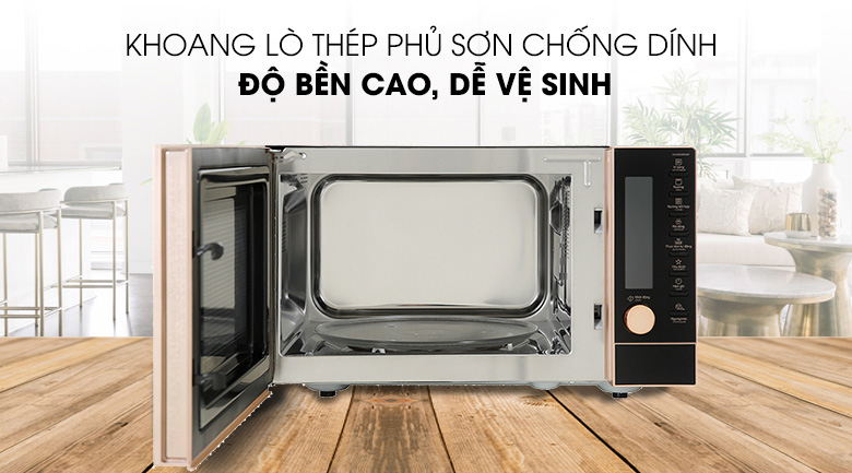 Khoang lò vi sóng EMG25D89GGP có dung tích là 25 lít Khoang lò vi sóng EMG25D89GGP có dung tích là 25 lít