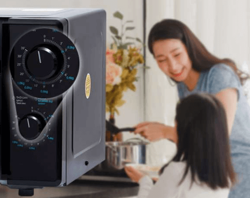 Lò vi sóng MW2 MM24PC BK 24 lít của Toshiba có tính năng hẹn giờ thông minh