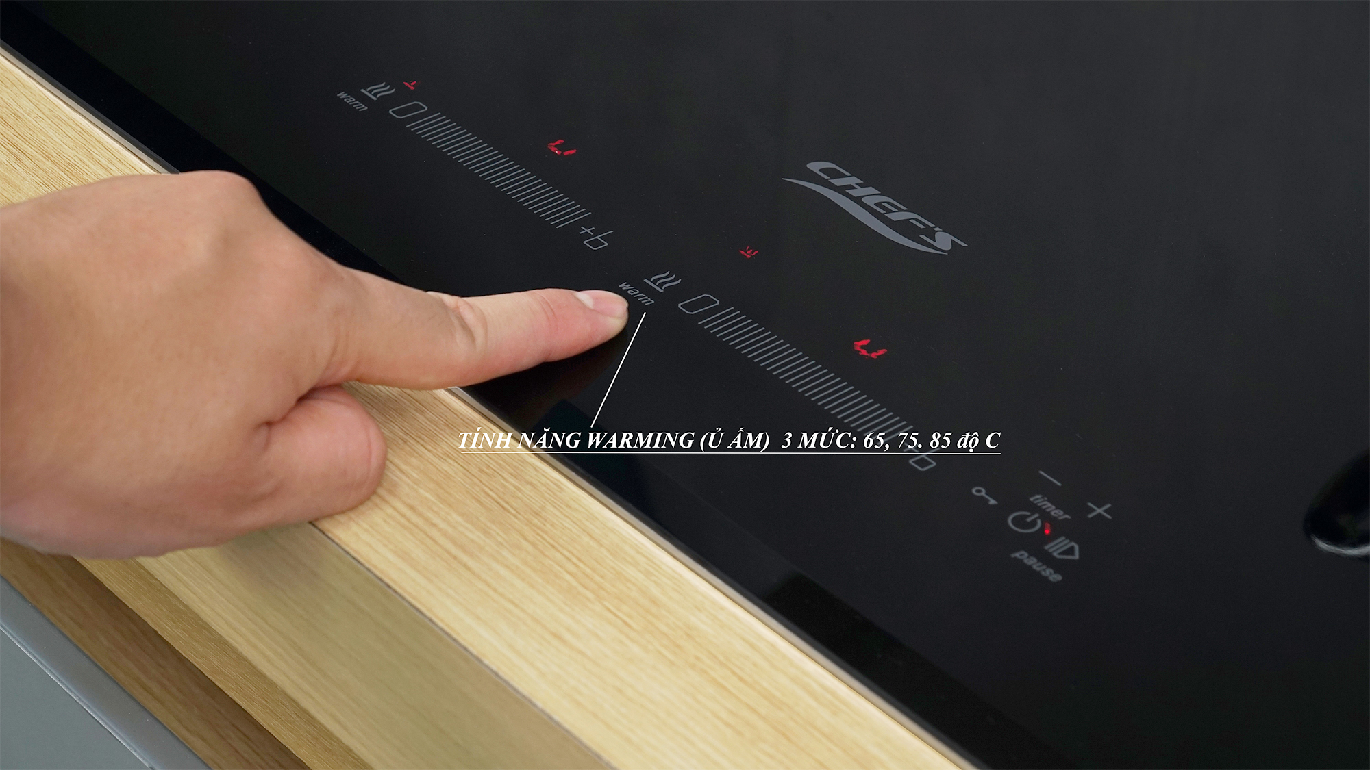 Bếp từ Chefs EH-DIH888P - Chế độ giữ ấm - Warming Bếp từ Chefs EH-DIH888P - Chế độ giữ ấm - Warming