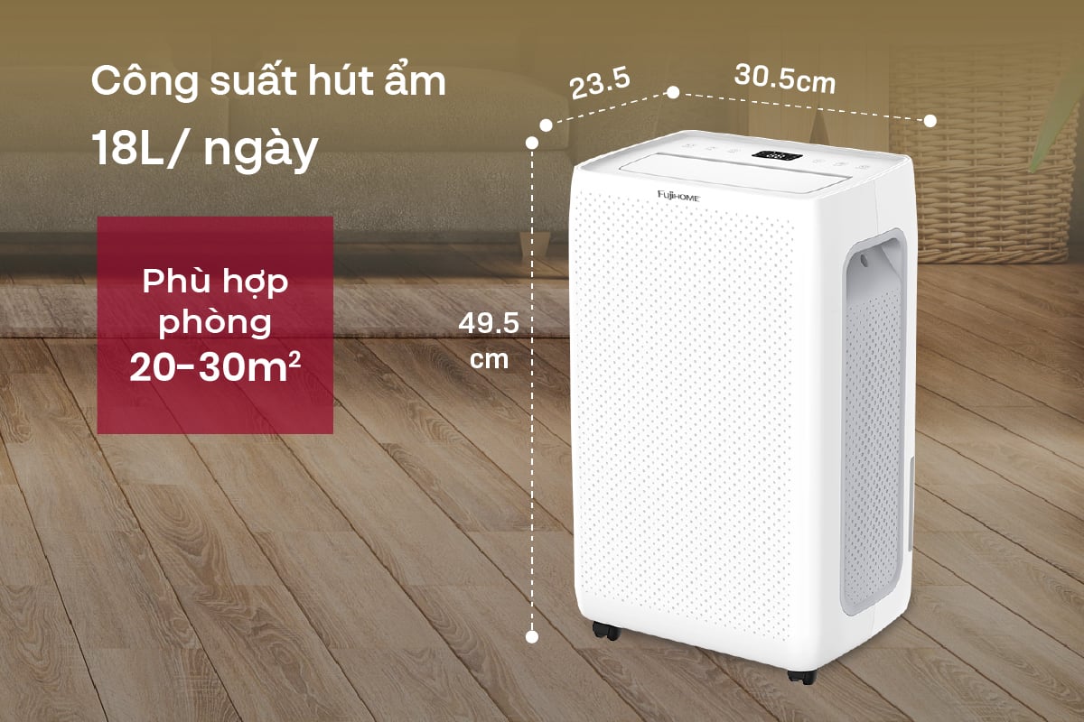 Máy hút ẩm dân dụng Fujihome DH18W Máy hút ẩm dân dụng Fujihome DH18W