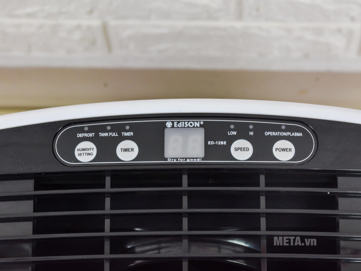 Bảng điều khiển của máy hút ẩm Edison ED 12BE dễ thao tác