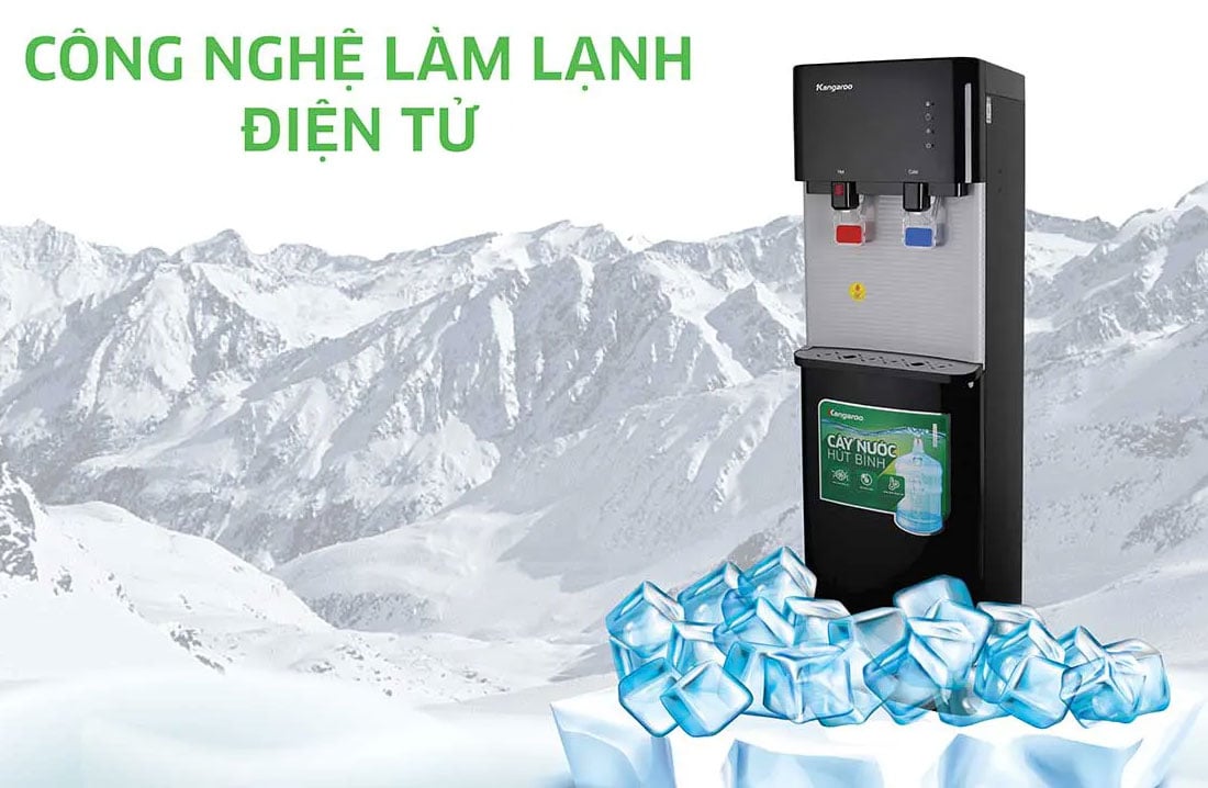 Máy làm nóng lạnh nước uống Kangaroo KG57A3 ứng dụng công nghệ làm lạnh bằng điện tử Máy làm nóng lạnh nước uống Kangaroo KG57A3 ứng dụng công nghệ làm lạnh bằng điện tử