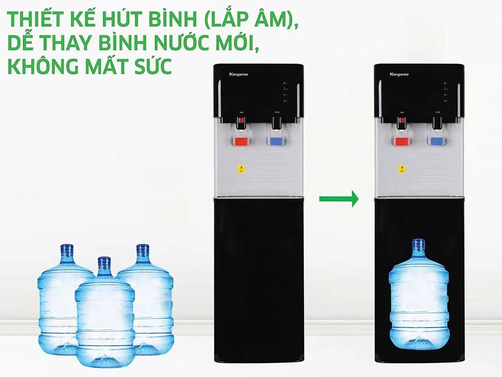 Máy làm nóng lạnh nước uống Kangaroo KG57A3 có thiết kế bình âm hiện đại Máy làm nóng lạnh nước uống Kangaroo KG57A3 có thiết kế bình âm hiện đại