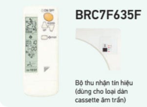 Điều khiển không dây BRC7F635F của máy lạnh âm trần Daikin FCFC125DVM/RZFC125DY1