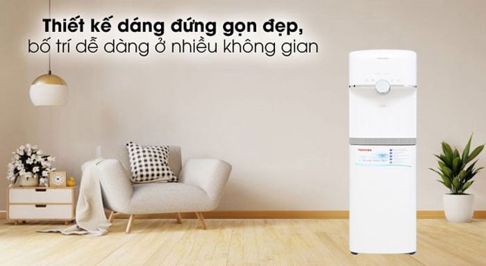 máy lọc nước nóng lạnh Toshiba TWP-W1643SV có kiểu dáng hiện đại, sang trọng