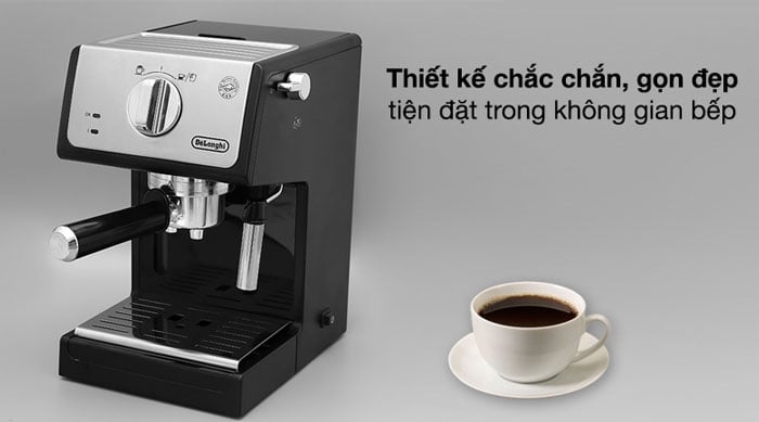 máy pha cà phê Delonghi ECP33.21.BK có kiểu dáng hiện đại máy pha cà phê Delonghi ECP33.21.BK có kiểu dáng hiện đại