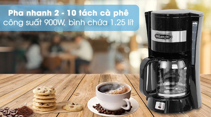 Delonghi ICM15210.1 vận hành với công suất 900W mạnh mẽ Delonghi ICM15210.1 vận hành với công suất 900W mạnh mẽ