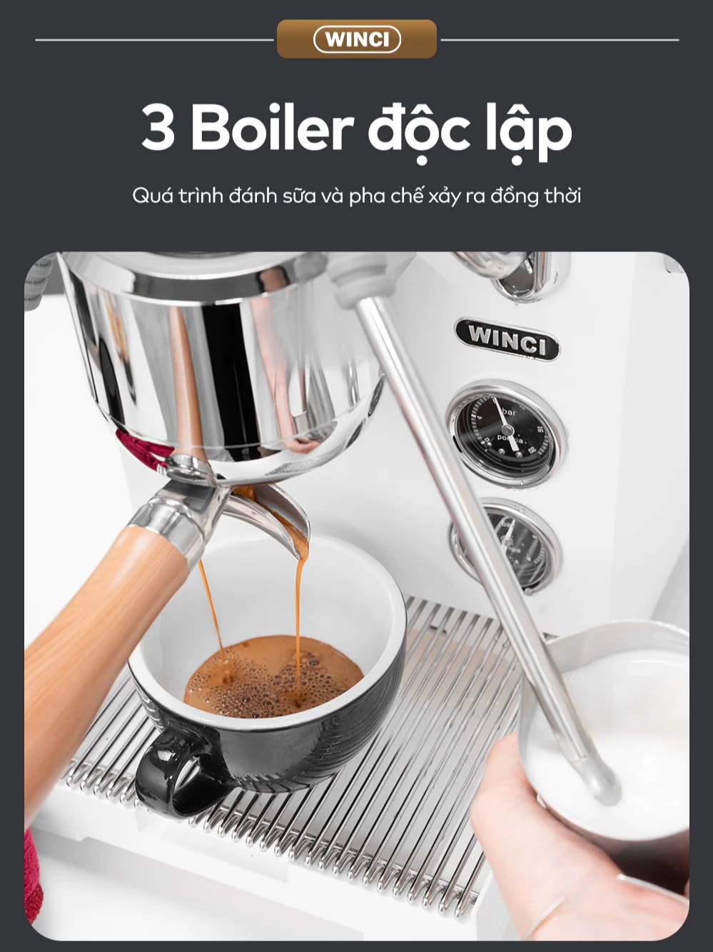 Winci EM56 có 3 boiler độc lập