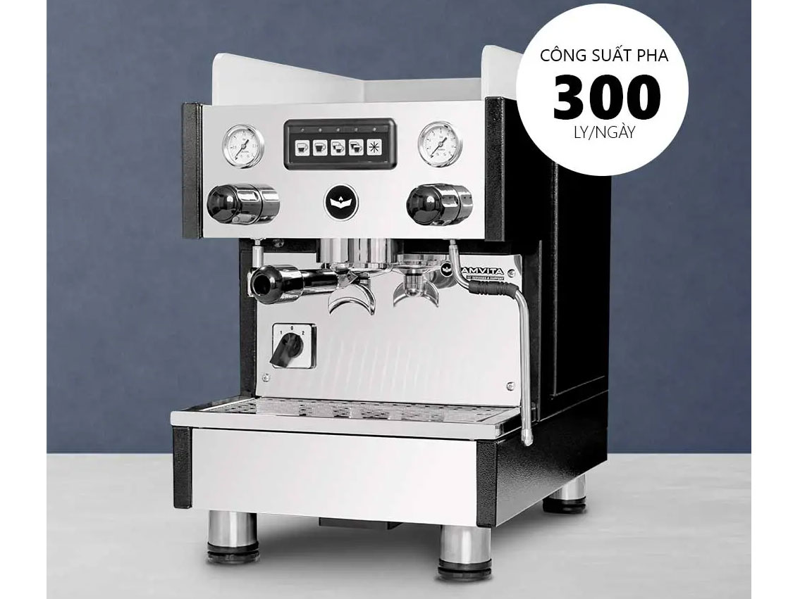 Máy pha cà phê bán tự động có công suất pha 300 ly/ngày Máy pha cà phê bán tự động