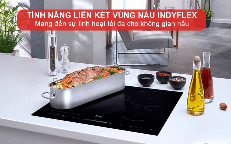  BẾP TỪ ÂM BEKO HII 64500 UFT 4 VÙNG NẤU VỚI VÙNG KẾT HỢP 7400W