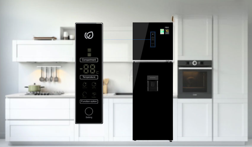 Tủ lạnh Aqua inverter AQR-T389FA(WBS) dễ sử dụng