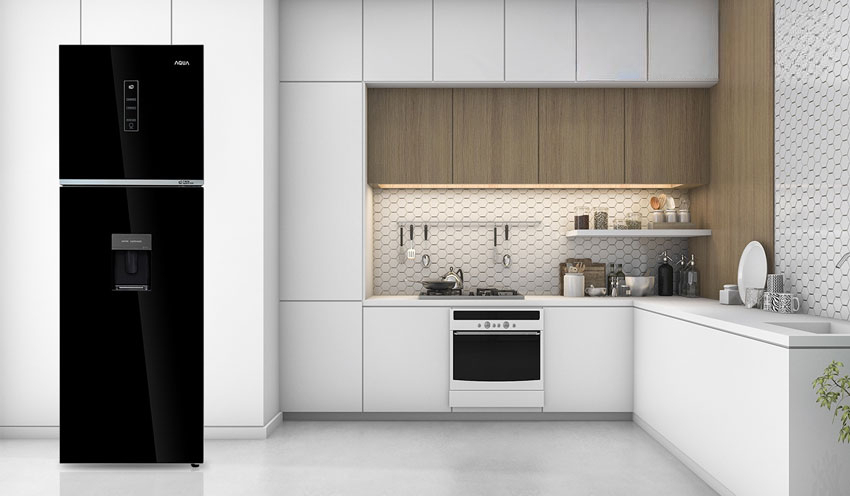 Tủ lạnh Aqua inverter AQR-T389FA(WBS) thiết kế sang trọng