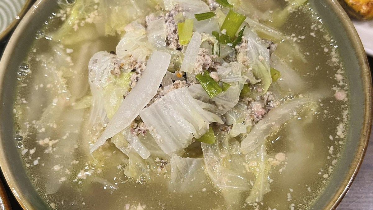 Canh cải thảo thịt bằm