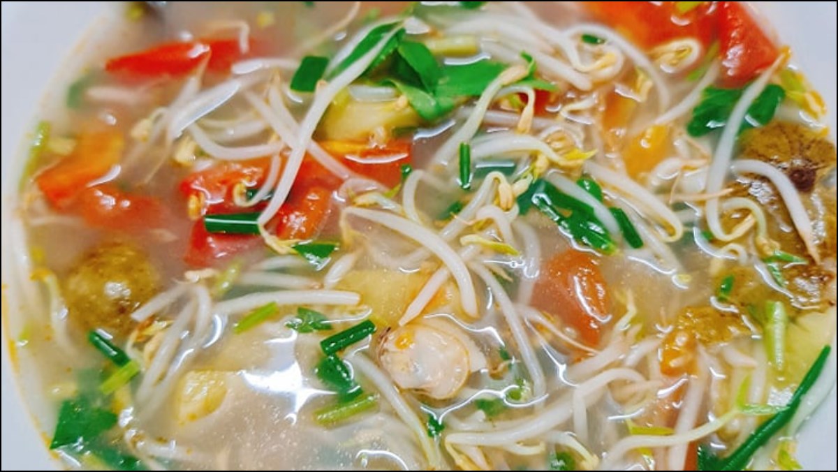 Canh ngao dứa