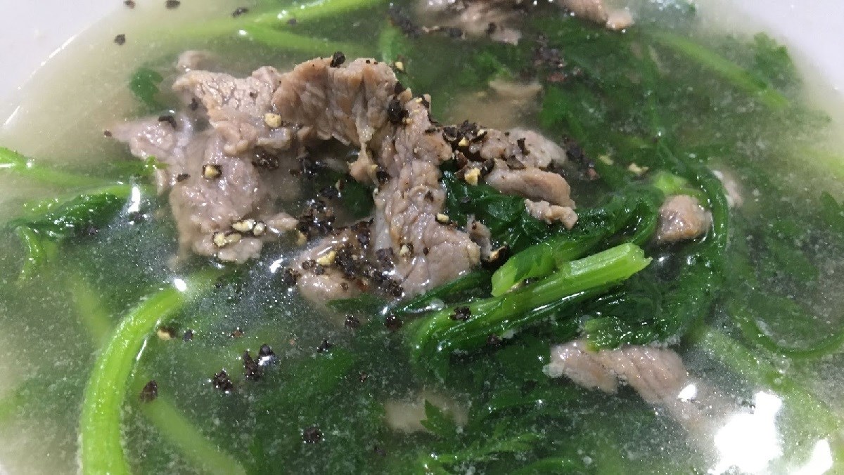 Cách nấu canh cải cúc (tần ô) nấu thịt bò ngon ngọt thanh mát Cách nấu canh cải cúc (tần ô) nấu thịt bò ngon ngọt thanh mát