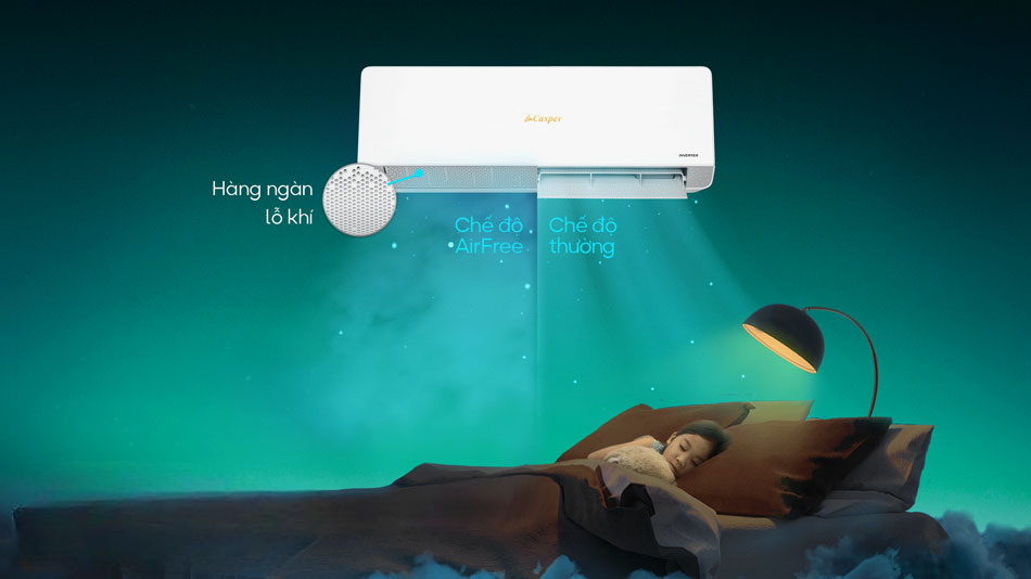 Điều Hòa Casper 9000Btu 1 Chiều Inverter XC-09IU38 có khả năng làm mát dịu nhẹ
