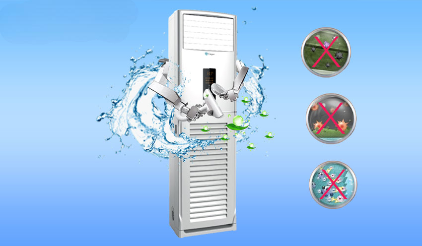 So sánh về thiết kế và tính thẩm mỹ của điều hòa cây Casper FC-48TL22 và Midea MFJJ2-50CRN1