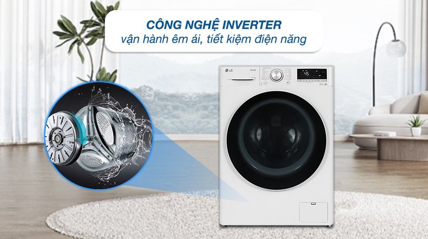 máy giặt sấy LG FV1410D4W1 có ứng dụng ThinQ™, máy giặt sấy LG FV1410D4W1 có ứng dụng ThinQ™,