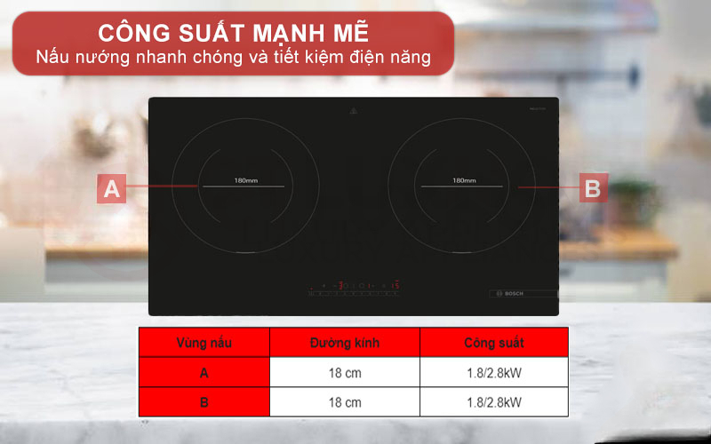 BẾP TỪ ÂM KHÔNG VIỀN BOSCH PMI8256EVN SERIES 8 2 VÙNG NẤU BẾP TỪ ÂM KHÔNG VIỀN BOSCH PMI8256EVN SERIES 8 2 VÙNG NẤU