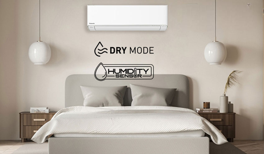 Điều hòa Panasonic 2 chiều CS-XZ12BKH-8 còn được trang bị chế độ khử ẩm Dry, Điều hòa Panasonic 2 chiều CS-XZ12BKH-8 còn được trang bị chế độ khử ẩm Dry,