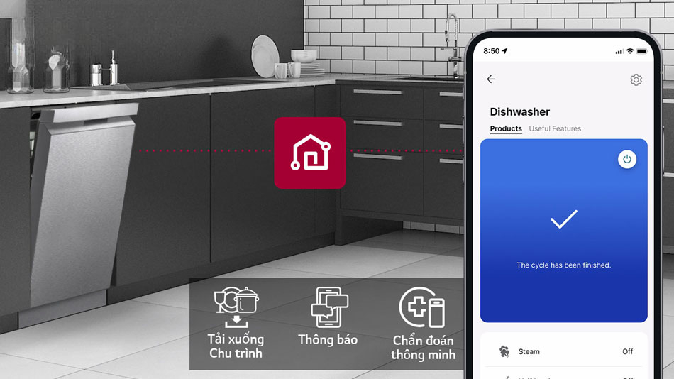 Kết Nối LG ThinQ™: Điều Khiển Máy Rửa Bát Tiện Lợi, Thông Minh Kết Nối LG ThinQ™: Điều Khiển Máy Rửa Bát Tiện Lợi, Thông Minh
