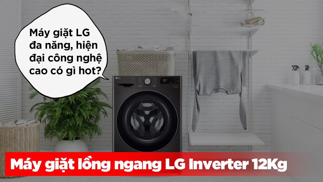 Thiết kế chung trên hai máy giặt LG 12kg FV1412S3PA và FV1412S3B