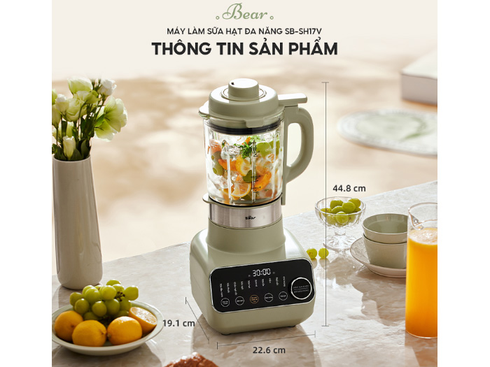 Máy làm sữa hạt Bear SB-SH17V 1.75 lít