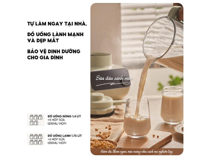 Máy làm sữa hạt Bear SB-SH17V 1.75 lít