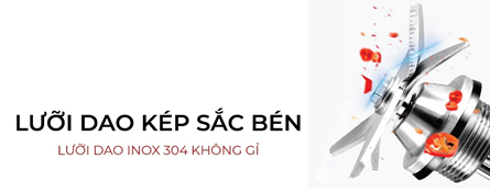 Máy làm sữa hạt Rapido RHB 800D có lưỡi dao bằng thép không gỉ sắc bén Máy làm sữa hạt Rapido RHB 800D có lưỡi dao bằng thép không gỉ sắc bén