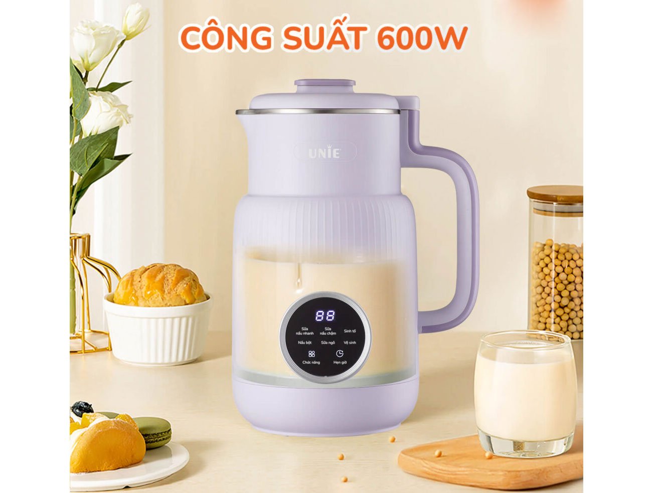 Máy làm sữa hạt UNIE UMB08