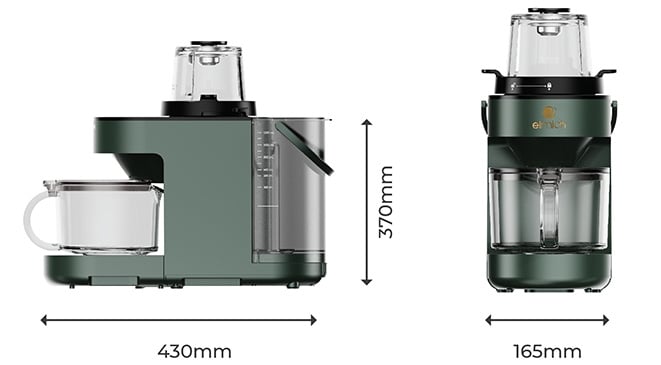 Kích thước máy xay đa năng Elmich Máy xay đa năng Elmich
