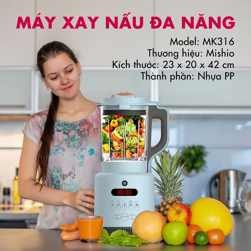 Máy xay nấu đa năng Mishio MK316 máy xay nấu đa năng Mishio MK316