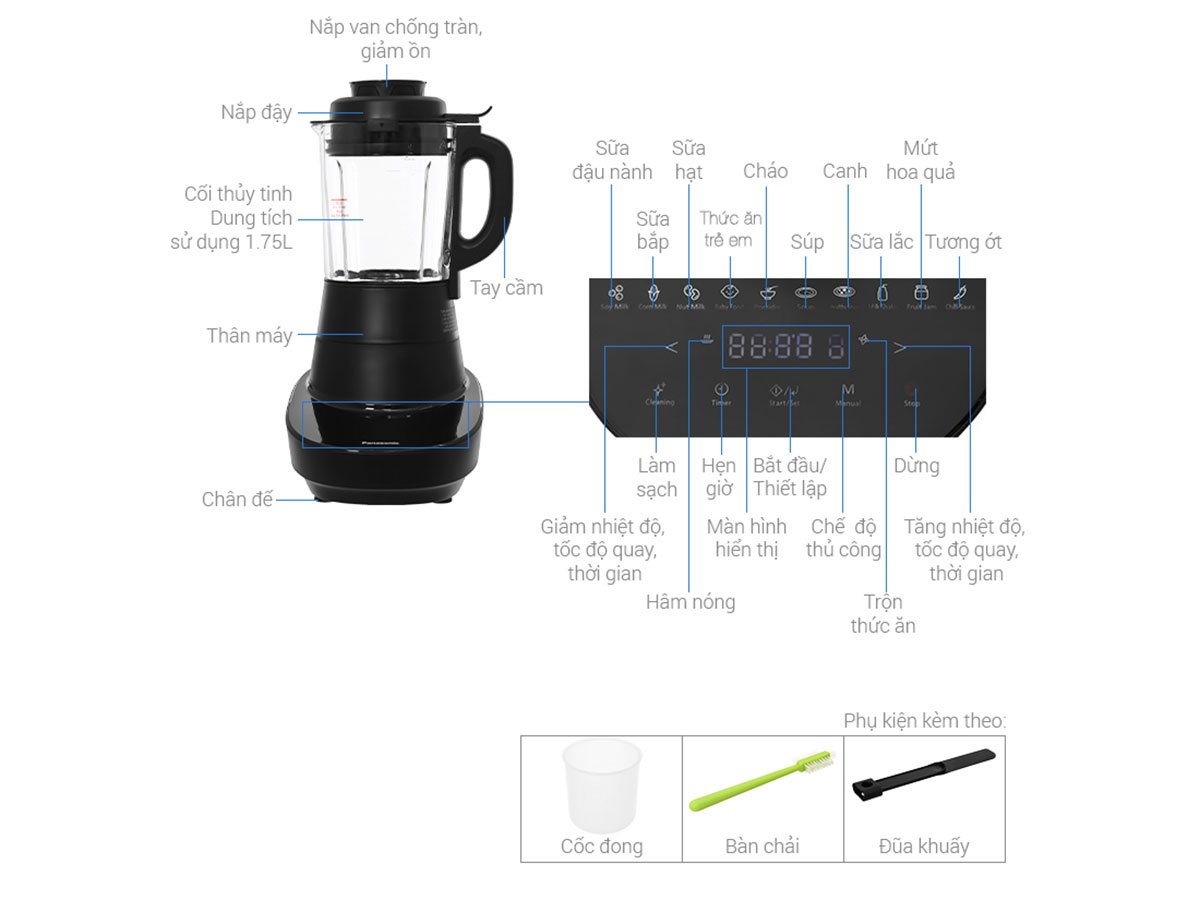 Máy xay nấu đa năng Panasonic MX-HG6401KRA