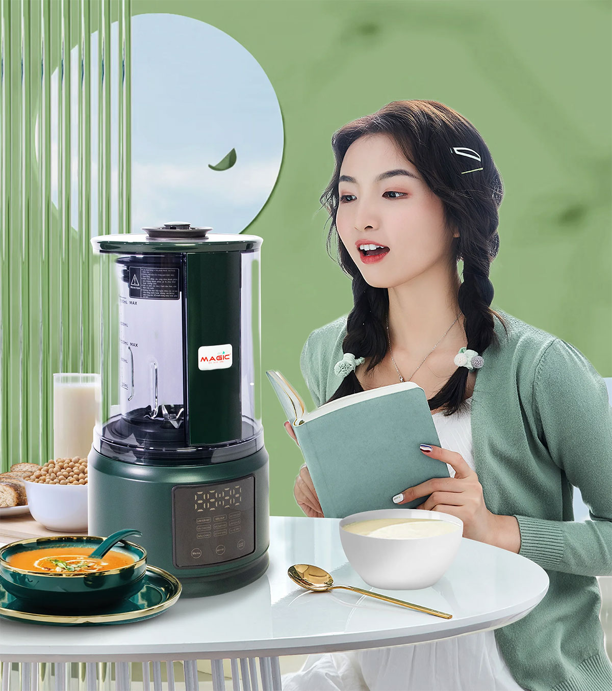 Máy xay nấu sữa hạt đa năng Magic Eco AC-141