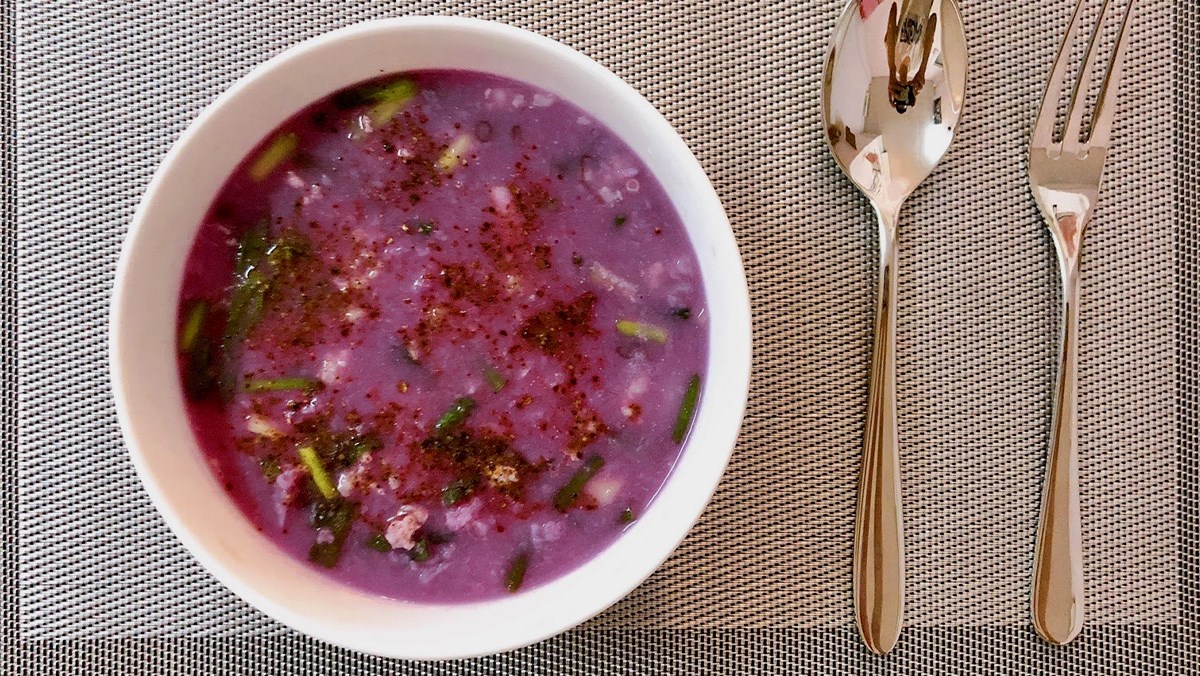 Canh khoai mỡ thịt bằm Canh khoai mỡ thịt bằm