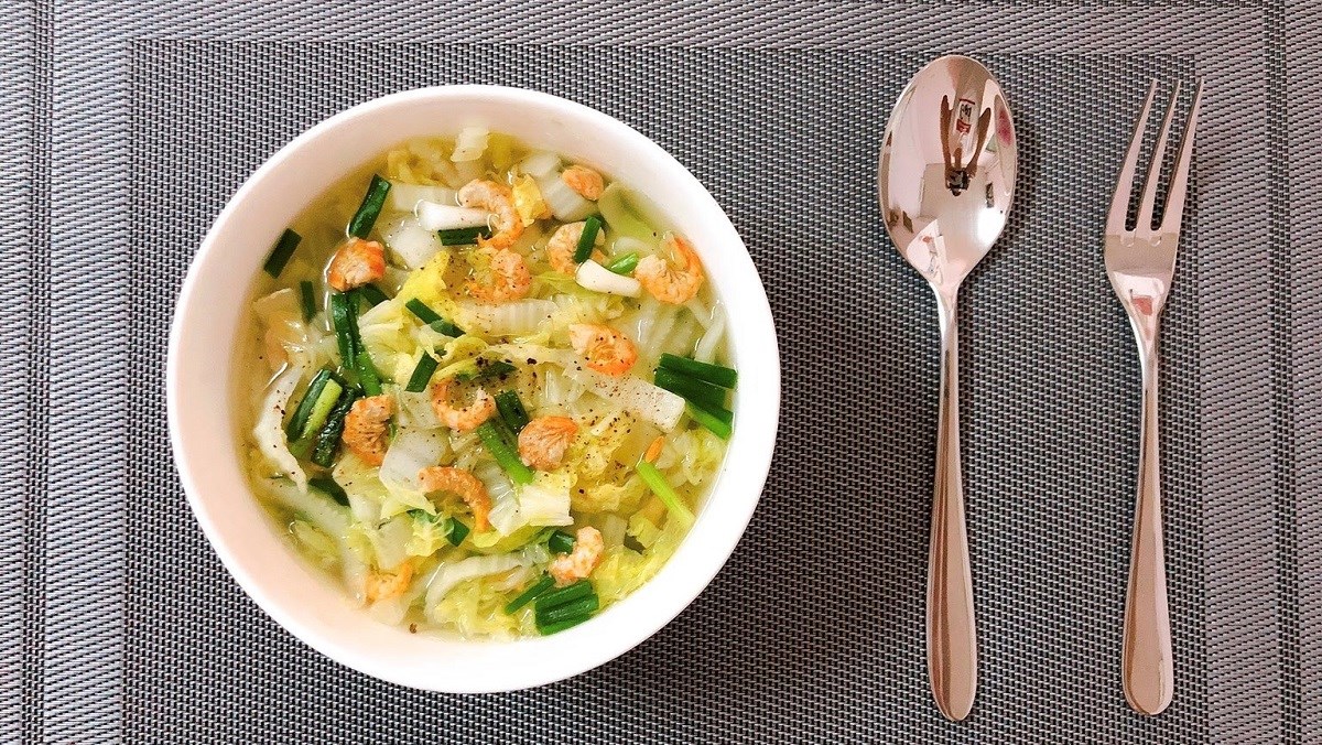 Cách nấu canh cải thảo tôm khô ngon ngọt thanh mát