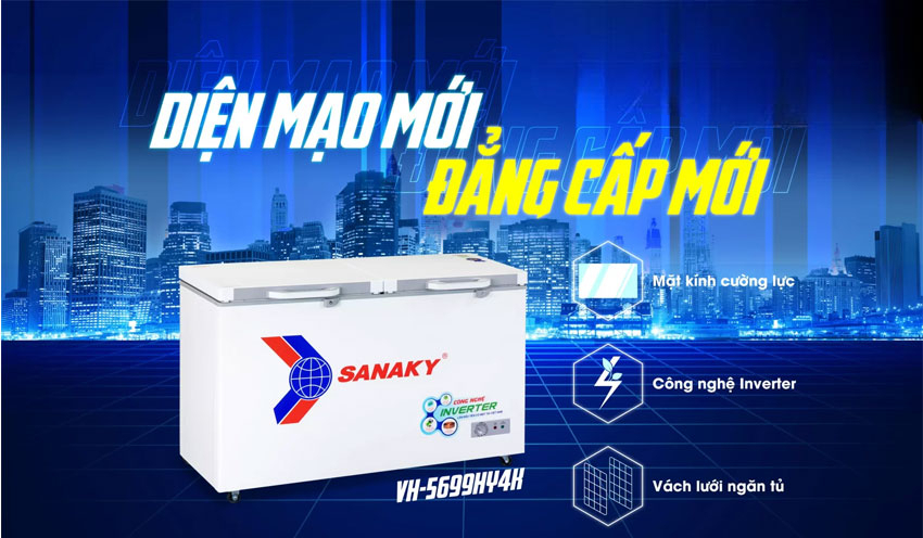 thiết kế và công nghệ ở tủ đông Sanaky Inverter VH-5699HY4K thiết kế và công nghệ ở tủ đông Sanaky Inverter VH-5699HY4K