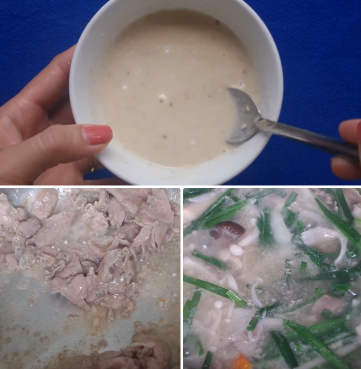 Nấu canh Canh nấm thịt bò Nấu canh Canh nấm thịt bò