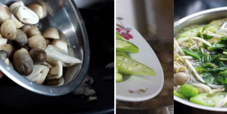 Nấu canh chua nấm Canh chua nấm rơm