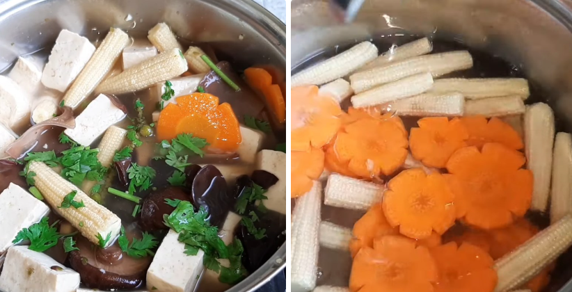 Bước 3 Hầm đậu hũ Đậu hũ hầm tiêu xanh